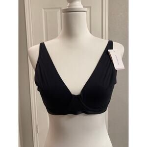 GAP GapBody Everyday Essentials Wireless Bra Size 32D Black Tagless Built-up Cup